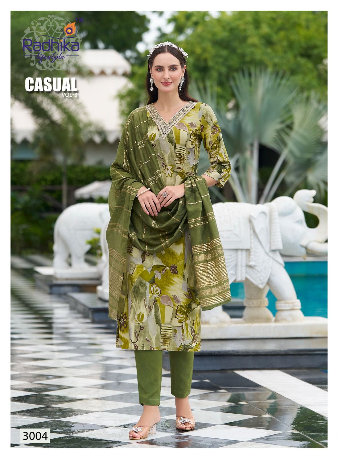 Casual Vol 3 By Radhika Rayon Printed Kurti With Bottom Dupatta Wholesale Price In Surat
